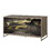 ACME Payo Console Cabinet, Black Marble Paint, Oak & Champagne AC02342