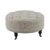 ACME Upendo Ottoman w/Casters, Pattern Fabric AC03000