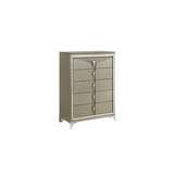 Samantha Modern Style Chest Made with wood in Silver B009130149