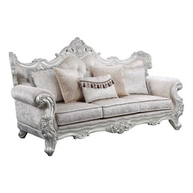 Melrose Traditional Sofa champagne with silver brush B009138493