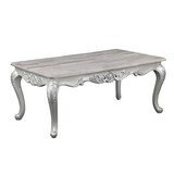 Melrose Traditional Style Coffee Table Made with wood in Silver Finish B009138496