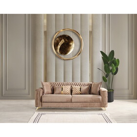 Luna Modern Style Sofa in Copper B009138501