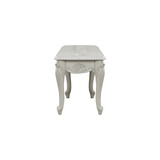 Tuscan Traditional Style End Table made with wood in Silver B009138508