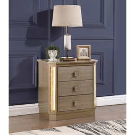 Medusa Nightstand Made with Wood in Gold Finish B009139108