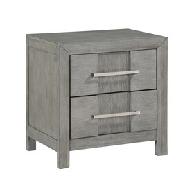 Kenzo Modern Style Nightstand Made with Wood in Gray B009139191