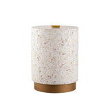 Luxe End Table Ivory B009139435
