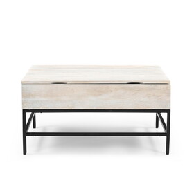 T1105-01 White Lift Top Coffee Table B009140752