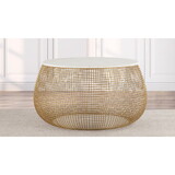 T3007-36-25 Gold Coffee Table B009140757