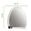 Laura Oval Shaped Mirror made with Wood in White Frame B00955981