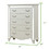 Milan Mirror Framed Chest made with Wood in White B00956628