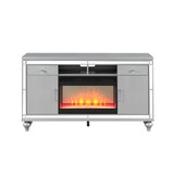 Sterling TV Stand with Electric Fireplace in Silver B00969705