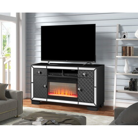 Madison TV Stand with Electric Fireplace in Black B00969709
