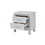 Crystal Nightstand Made with Wood Finished in White B00970957