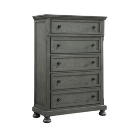Jackson Modern Style 5-Drawer Chest Made with Wood & Rustic Gray Finish B009P152362
