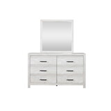 Denver Modern Style 6-Drawer Dresser Made with Wood in Gray B009P152650