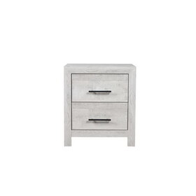 Denver Modern Style 2-Drawer Nightstand Made with Wood in Gray B009P152651