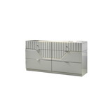 Da Vinci Modern Style 6- Drawer Dresser Made with Wood in Gray B009P155260