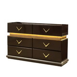 Dunhill Modern Style 6- Drawer Dresser Made with Wood in Brown B009P155280