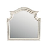 Noble Traditional Style Mirror Made with Wood in Antique White B009P168859