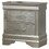 Brooklyn Modern Style 2-Drawer Nightstand made with Wood in Silver
