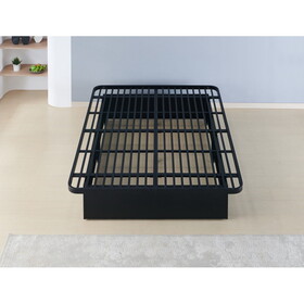 Modern Style Heavy Duty Queen Size Platform Bed Frame made with Metal and16 inch height in Black