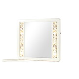 La Pierre Modern Style Mirror Made with Wood and Gold LED edges in Beige (INCLUDES MIRROR ONLY) B009P270814