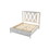 Crystal Queen Storage Bed Made with Wood Finished in White B009S00974