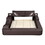 Zoya Smart Multifunctional Queen Size Bed Made with Wood in Brown B009S01010