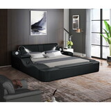 Zoya Smart Multifunctional Queen Size Bed Made with Wood in Black B009S01012