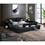 Zoya Smart Multifunctional King Size Bed Made with Wood in Black B009S01013