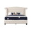 Sophia Crystal Tufted Full 4 pc Vanity Bedroom Set Made with Wood in Cream B009S01062