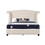 Sophia Crystal Tufted Full 5 pc Vanity Bedroom Set Made with Wood in Cream B009S01063