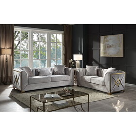 Velencia 2pc Living Room Set in Cream B009S01090