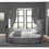 Maya Modern Style Crystal Tufted King Bed Made with wood in Gray B009S01094