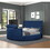 Maya Modern Style Crystal Tufted King 4PC Bed room set Made with wood in Blue B009S01115