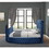 Maya Modern Style Crystal Tufted King 4PC Bed room set Made with wood in Blue B009S01115