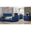 Maya Modern Style Crystal Tufted King 4PC Bed room set Made with wood in Blue B009S01115