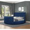 Maya Modern Style Crystal Tufted King 4PC Bed room set Made with wood in Blue B009S01115