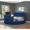 Maya Modern Style Crystal Tufted Queen 5PC Bed room set Made with wood in Blue B009S01119