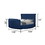 Maya Modern Style Crystal Tufted Queen 5PC Bed room set Made with wood in Blue B009S01119