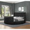 Maya Modern Style Crystal Tufted King 5PC Bed room set Made with wood in Black B009S01126