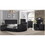 Maya Crystal Tufted King 5 pc Vanity Bedroom Set Made with Wood in Black B009S01131