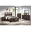 Kenzo Modern Style King 4PC Storage Bedroom Set Made with Wood, LED Headboard, Bluetooth Speakers & USB Ports - Walnut B009S01135