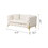 Contempo 2pc Living Room Set Made with Wood in Cream B009S01154
