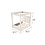 Monica luxurious Four-Poster King 4 pc Vanity Bedroom Set Made with Wood in Cream B009S01197