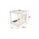 Monica luxurious Four-Poster Queen 5 pc Vanity Bedroom Set Made with Wood in Cream B009S01199