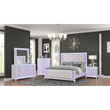 Opium King 4 pc Bedroom set in Milky White B009S01218