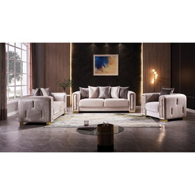 Impreza 3pc Living Room Set in Beige B009S01222