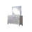 Lizelle Upholstery Wooden Queen 4 PC Bedroom set with Ambient lighting in Gray Velvet Finish B009S01236