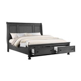 Jackson Modern Style King Bed Made with Wood & Rustic Gray Finish B009S01259